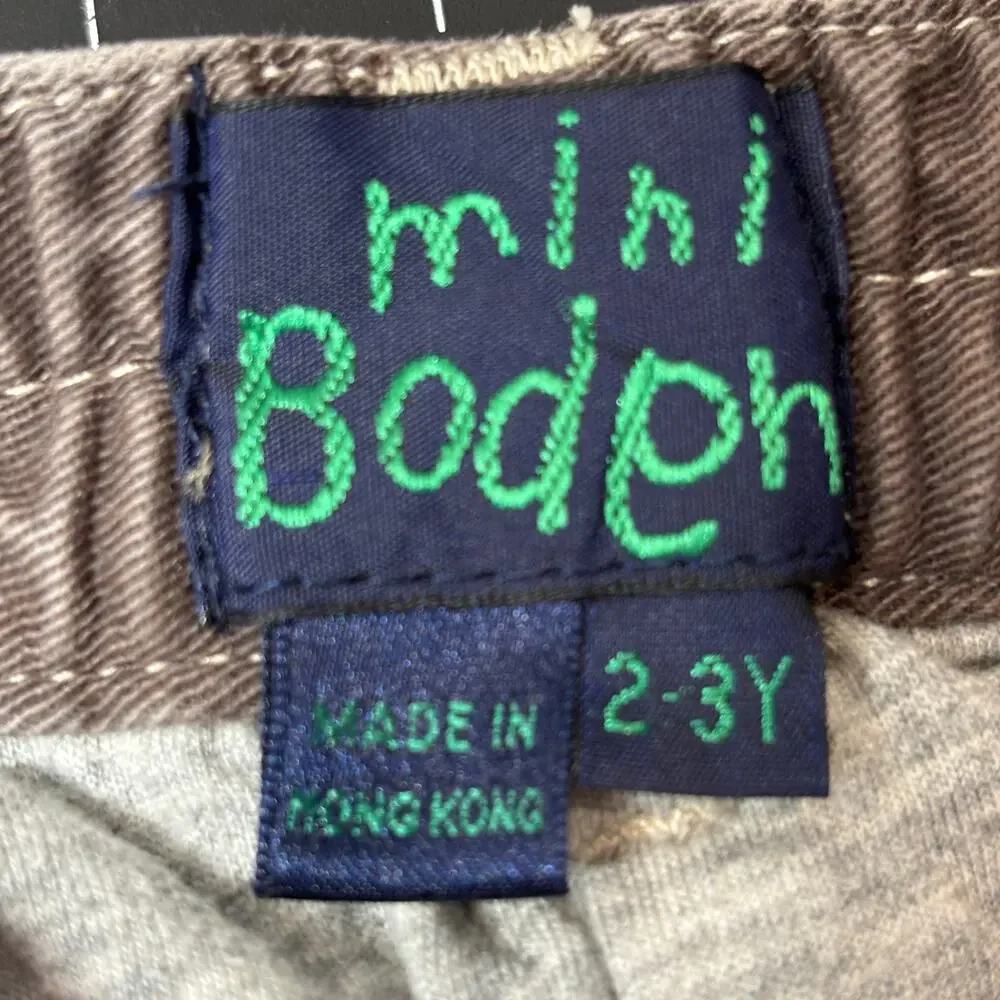 Vintage Mini Boden Pants 2-3 Years Old Boys Brown Straight Made in Hong Kong